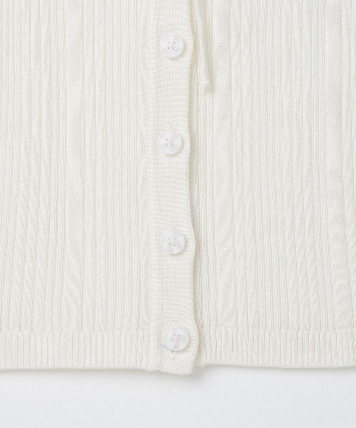 밀로 우먼(MILLO WOMEN) 리브드 레이어드 니트 탑 [아이보리]