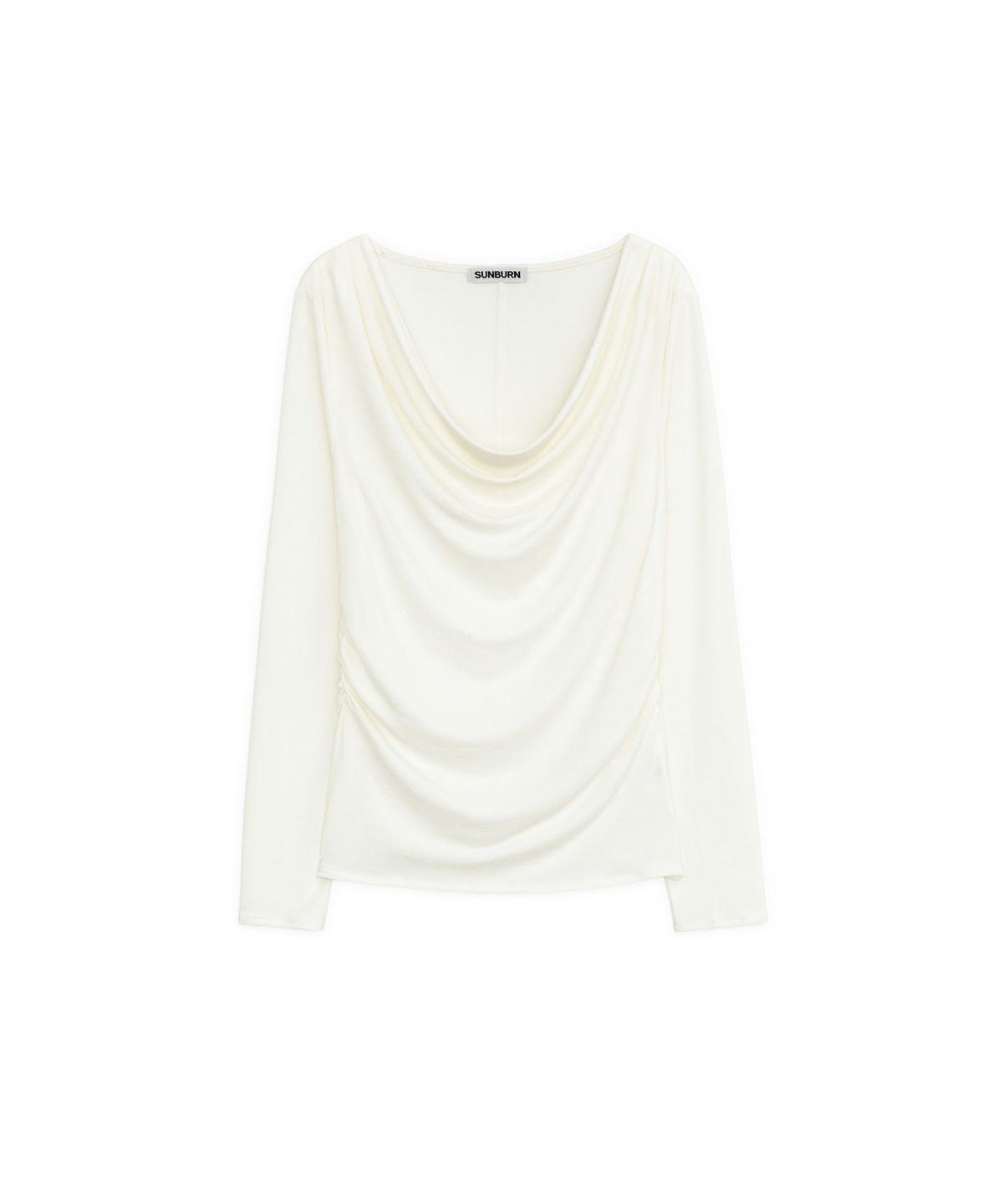 썬번프로젝트(SUNBURNPROJECT) COWL NECK LONG SLEEVE TOP, IVORY