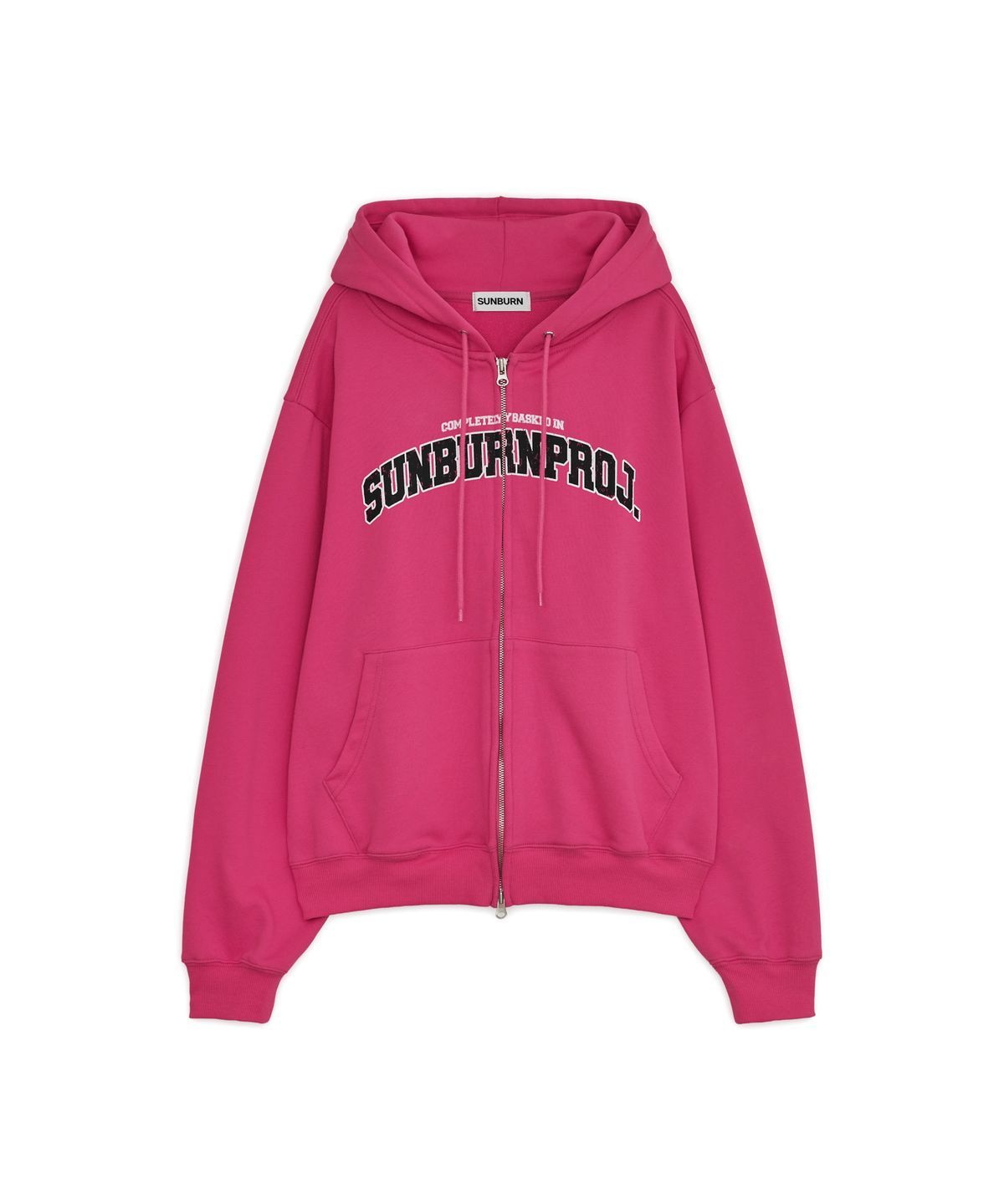 썬번프로젝트(SUNBURNPROJECT) SUNBURN BASIC LOGO HOODIE ZIP-UP, MAGENTA