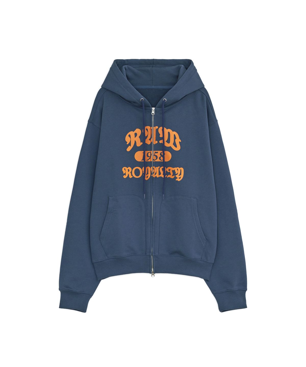 썬번프로젝트(SUNBURNPROJECT) RAW OVER FIT HOODIE ZIP-UP, BLUE