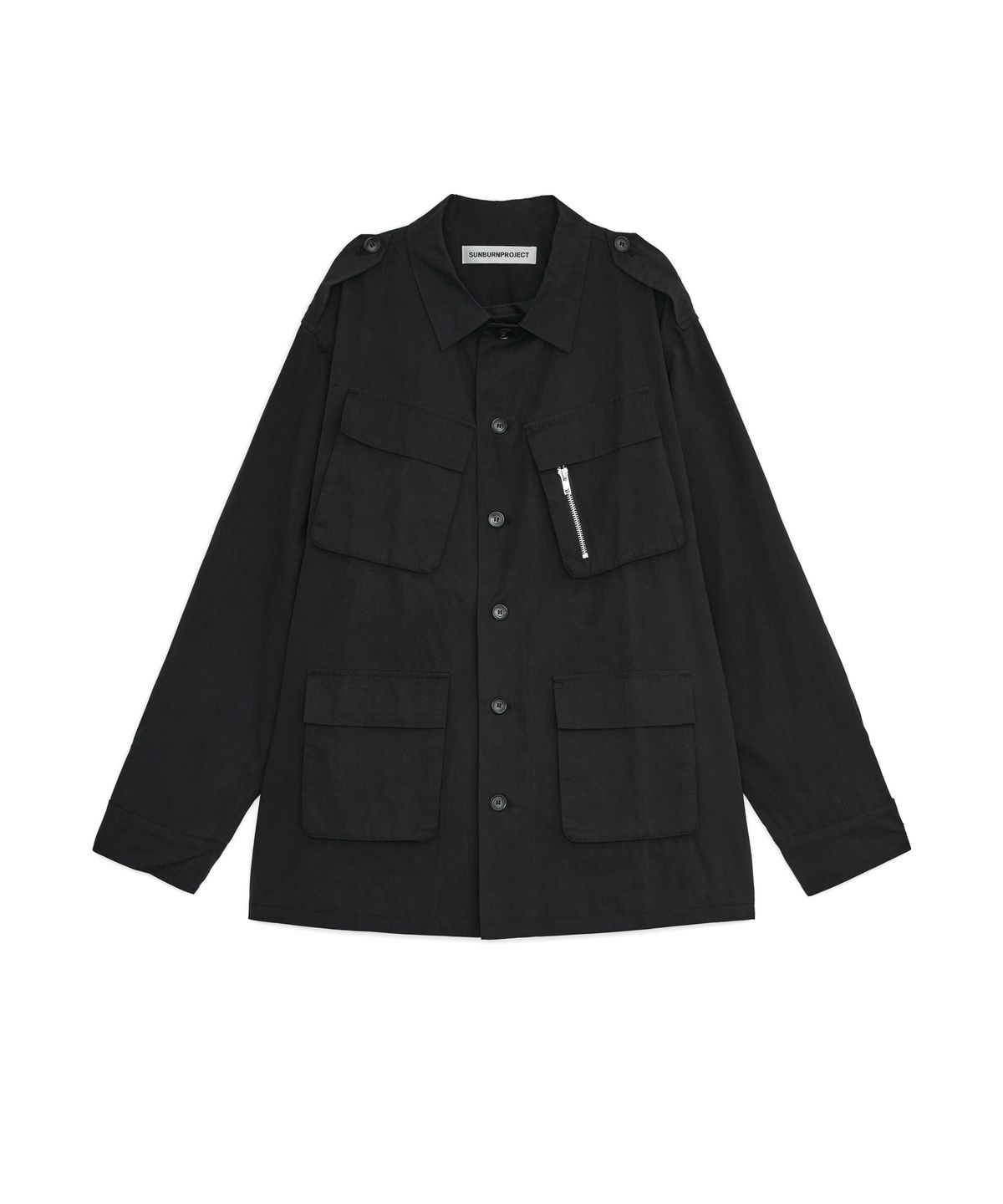 썬번프로젝트(SUNBURNPROJECT) LOOSE FIT SAFARI JACKET, BLACK