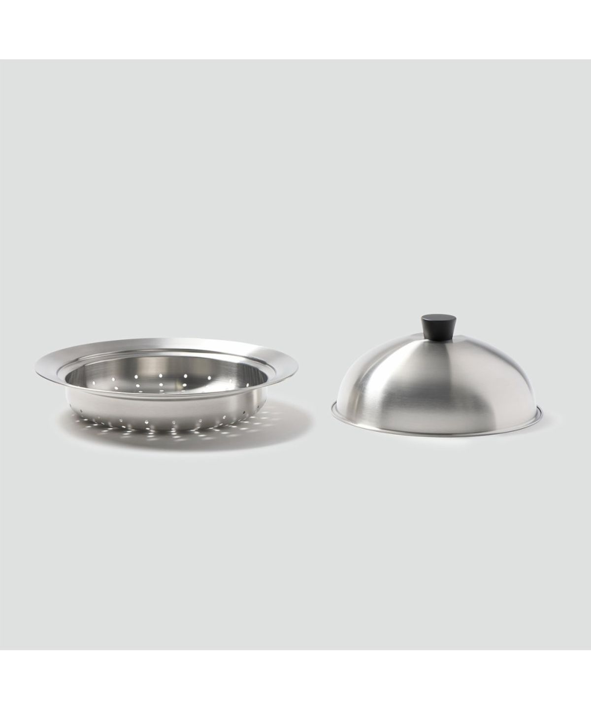 자주(JAJU) 스테인리스 찜기+돔형뚜껑 세트_24-28cm