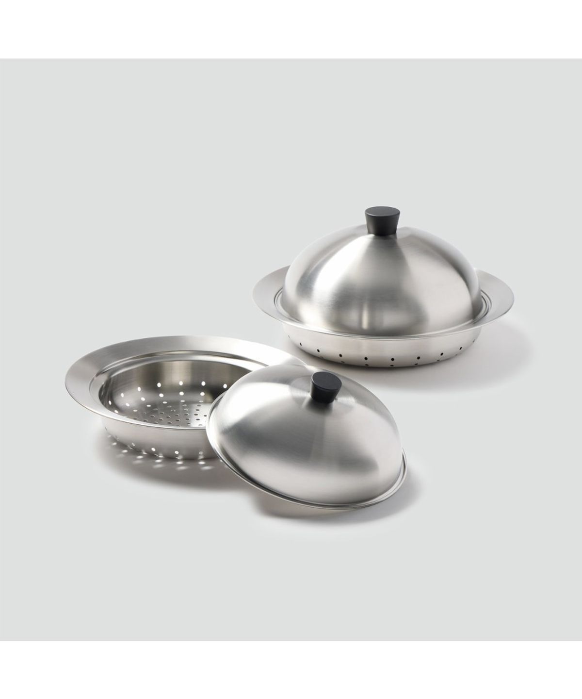 자주(JAJU) 스테인리스 찜기+돔형뚜껑 세트_24-28cm