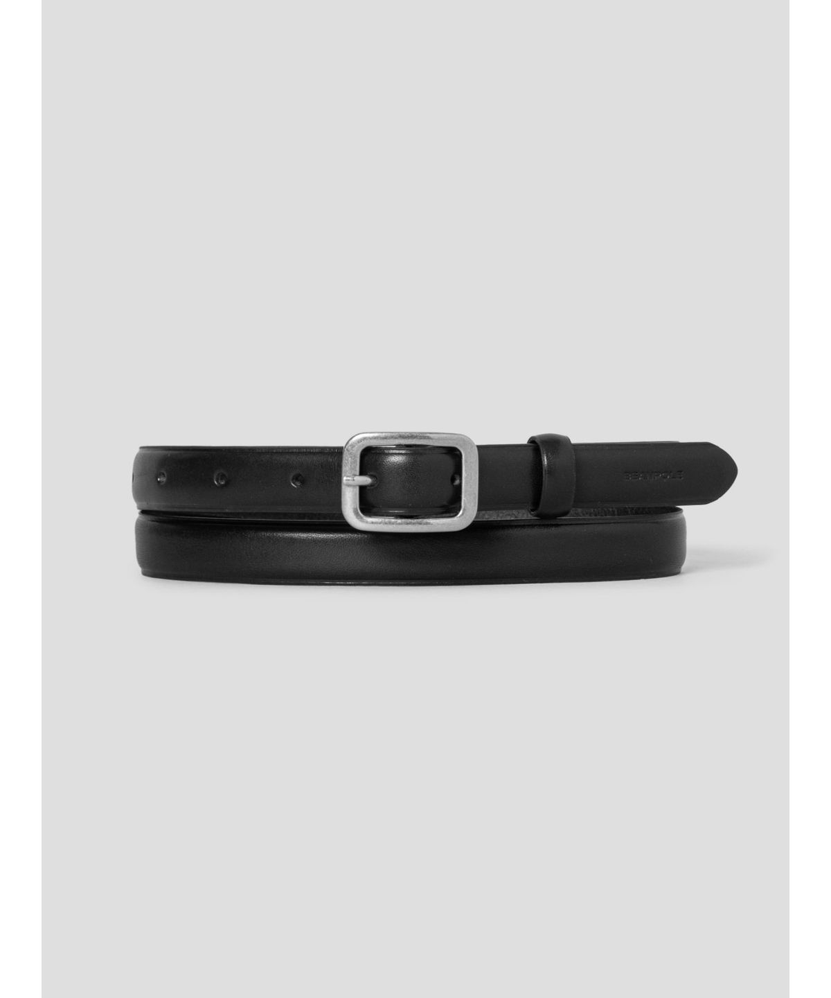 빈폴 액세서리(BEANPOLE ACCESSORY) 여성 슬림 캐주얼 버클 벨트  블랙