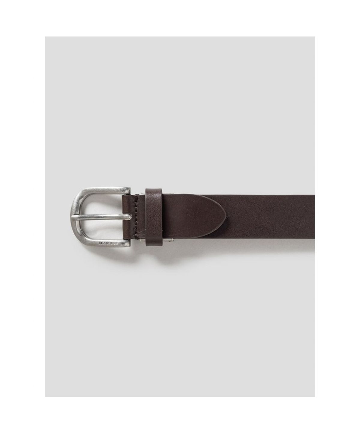 빈폴 액세서리(BEANPOLE ACCESSORY) 통가죽 캐주얼 버클 벨트  브라운