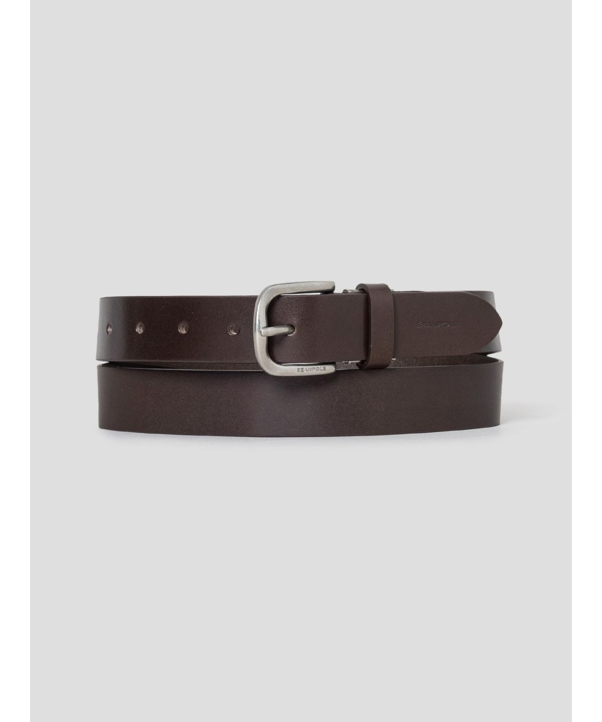 빈폴 액세서리(BEANPOLE ACCESSORY) 통가죽 캐주얼 버클 벨트  브라운