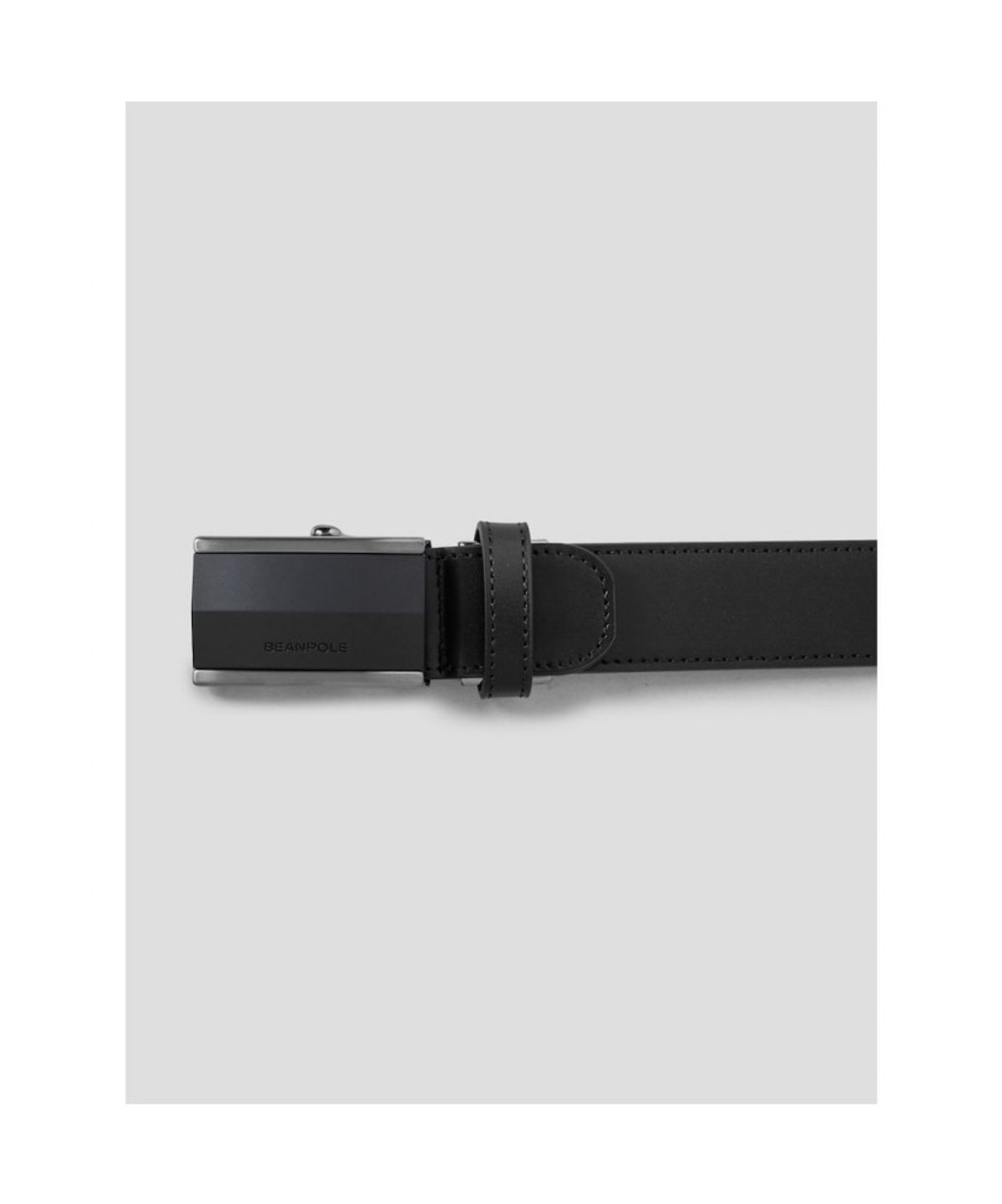 빈폴 액세서리(BEANPOLE ACCESSORY) 흑착 빈폴 로고 자동 버클 벨트  블랙