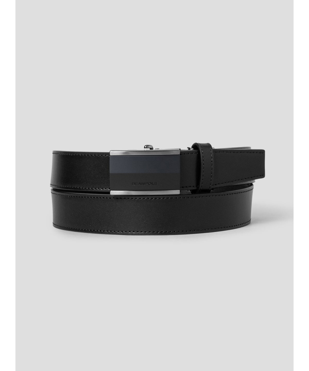 빈폴 액세서리(BEANPOLE ACCESSORY) 흑착 빈폴 로고 자동 버클 벨트  블랙