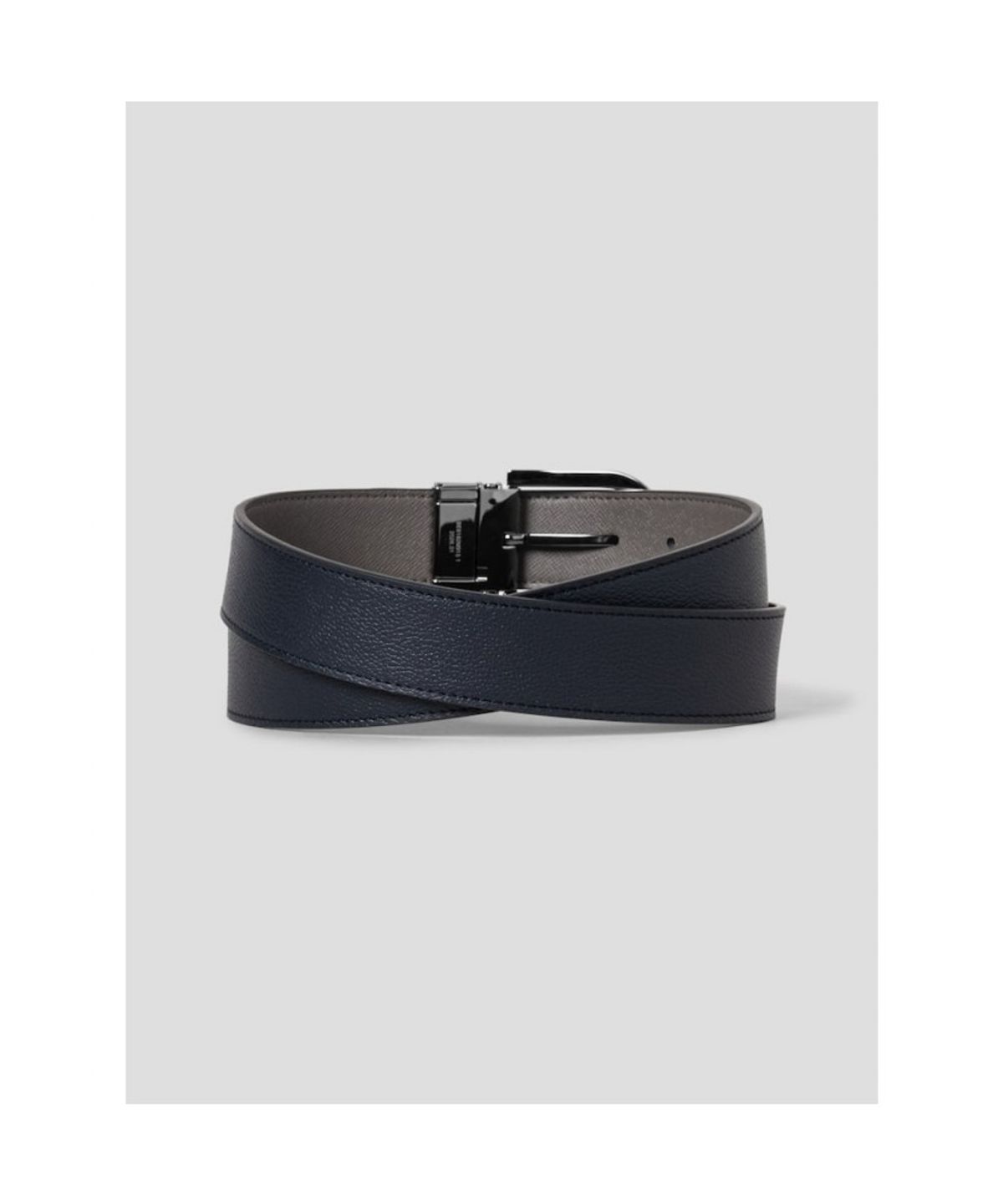 빈폴 액세서리(BEANPOLE ACCESSORY) 리버시블 라운드 유광 버클 벨트  네이비