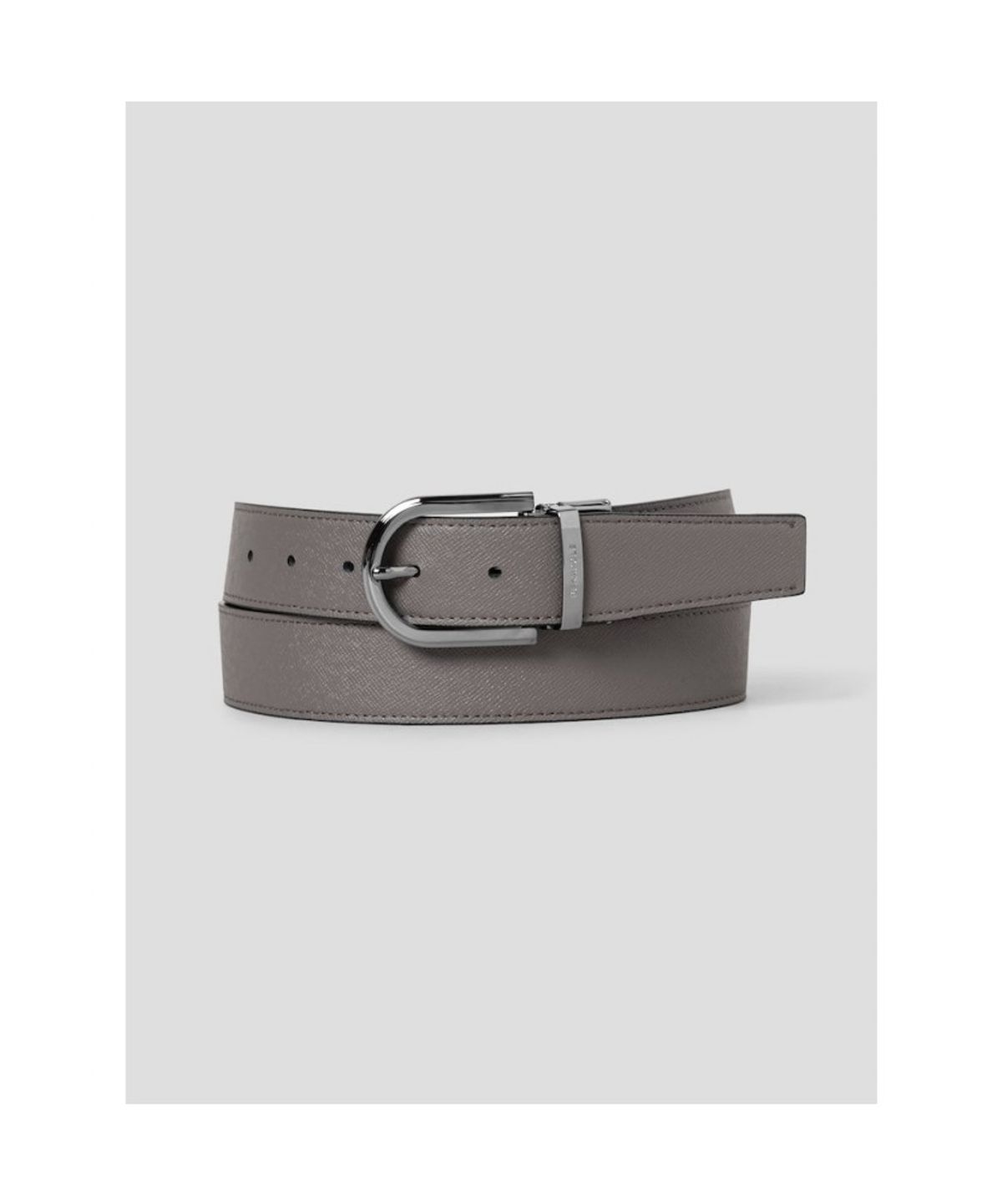 빈폴 액세서리(BEANPOLE ACCESSORY) 리버시블 라운드 유광 버클 벨트  네이비