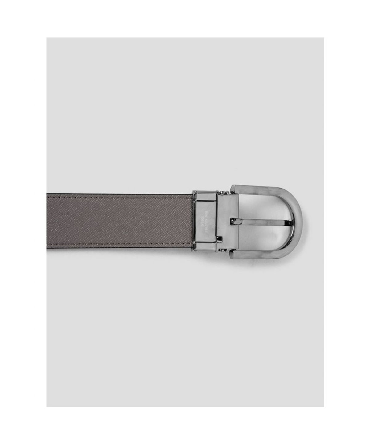 빈폴 액세서리(BEANPOLE ACCESSORY) 리버시블 라운드 유광 버클 벨트  네이비