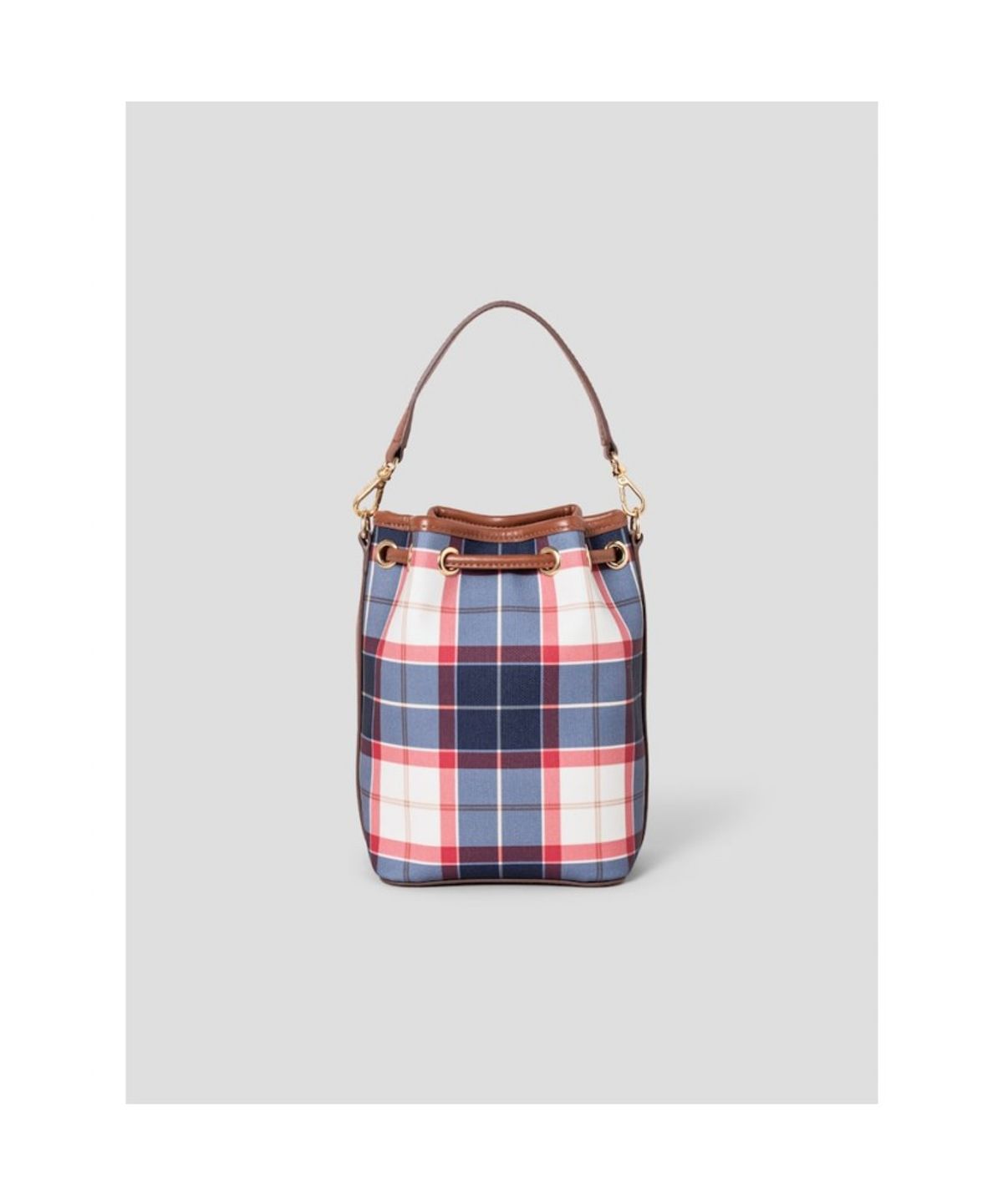 빈폴 액세서리(BEANPOLE ACCESSORY) 코어체크 PVC 드로우스트링백  레드