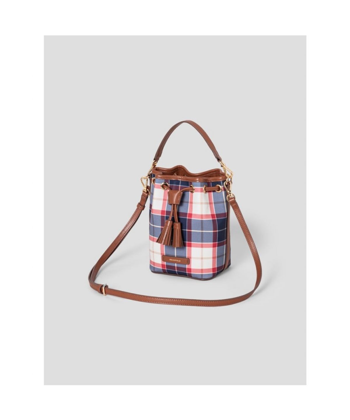 빈폴 액세서리(BEANPOLE ACCESSORY) 코어체크 PVC 드로우스트링백  레드