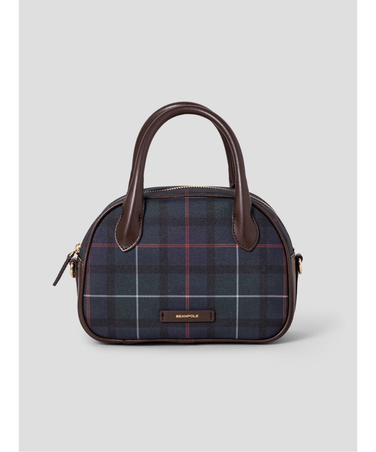 빈폴 액세서리(BEANPOLE ACCESSORY) 코어체크 PVC 탑지퍼 토트백  그린