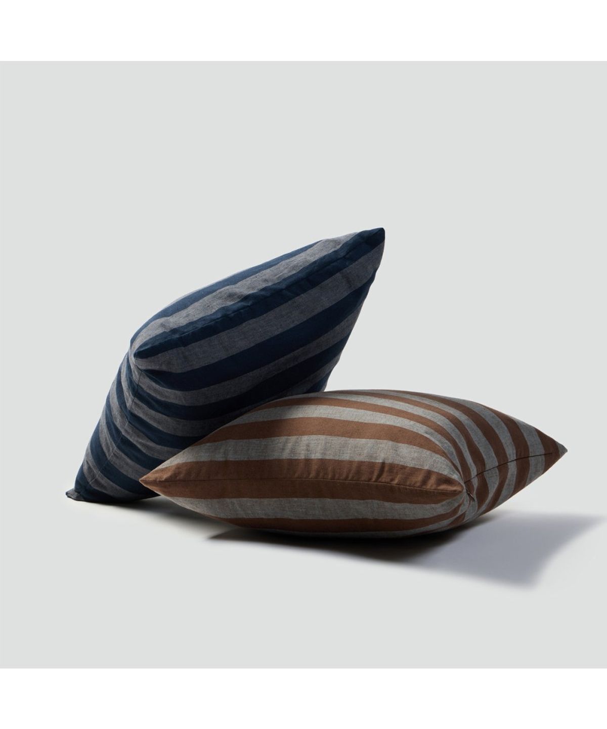 자주(JAJU) 리넨 블렌디드 사각쿠션_브라운
