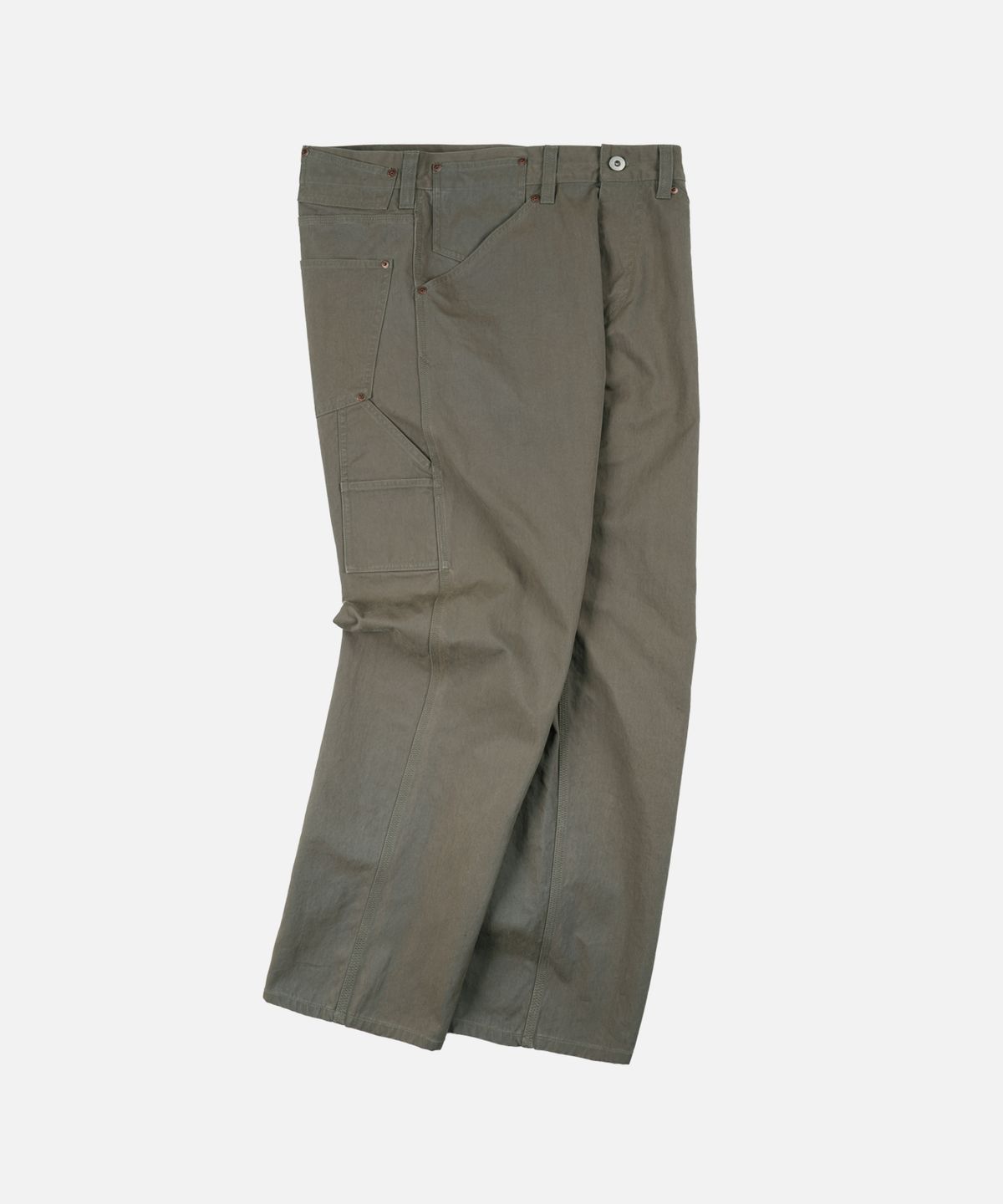 프리즘웍스(FRIZMWORKS) CN ESSENTIAL WORK PANTS _ OLIVE GRAY