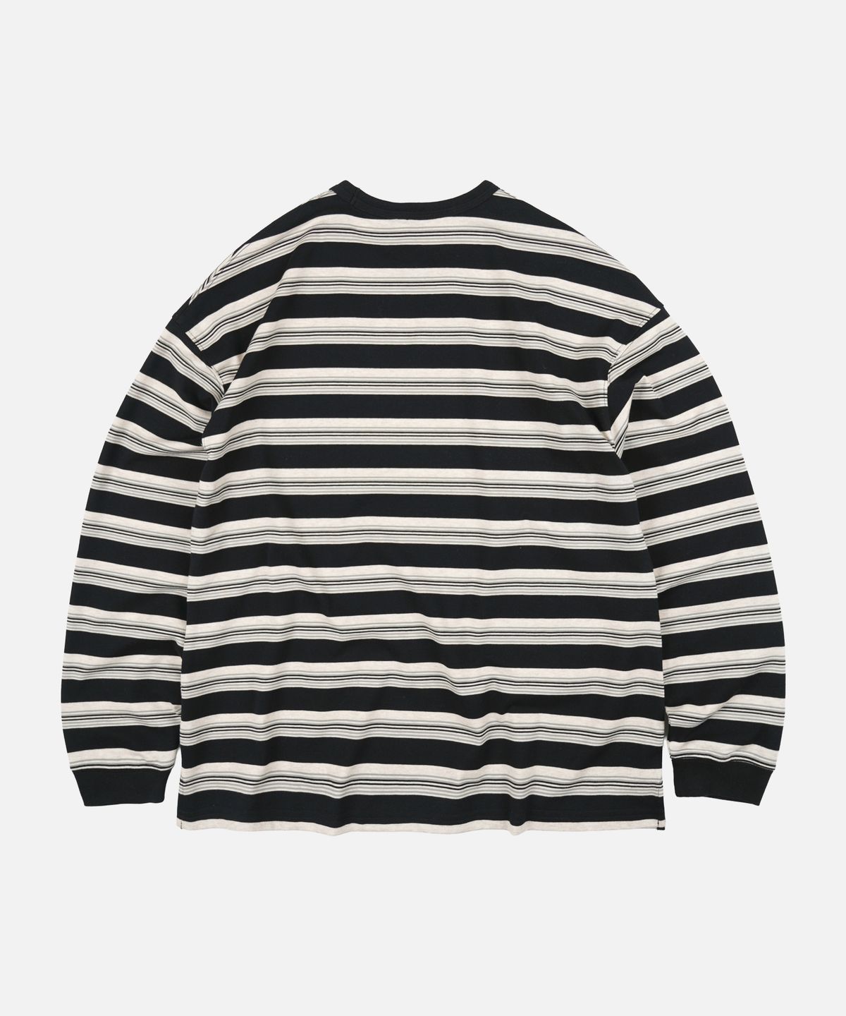 프리즘웍스(FRIZMWORKS) BLOCK STRIPE LONG SLEEVE TEE _ BLACK
