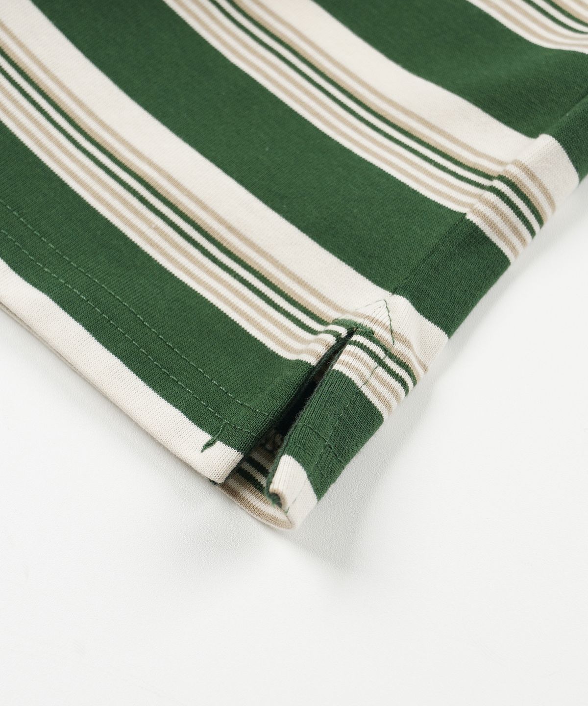 프리즘웍스(FRIZMWORKS) BLOCK STRIPE LONG SLEEVE TEE _ DARK GREEN