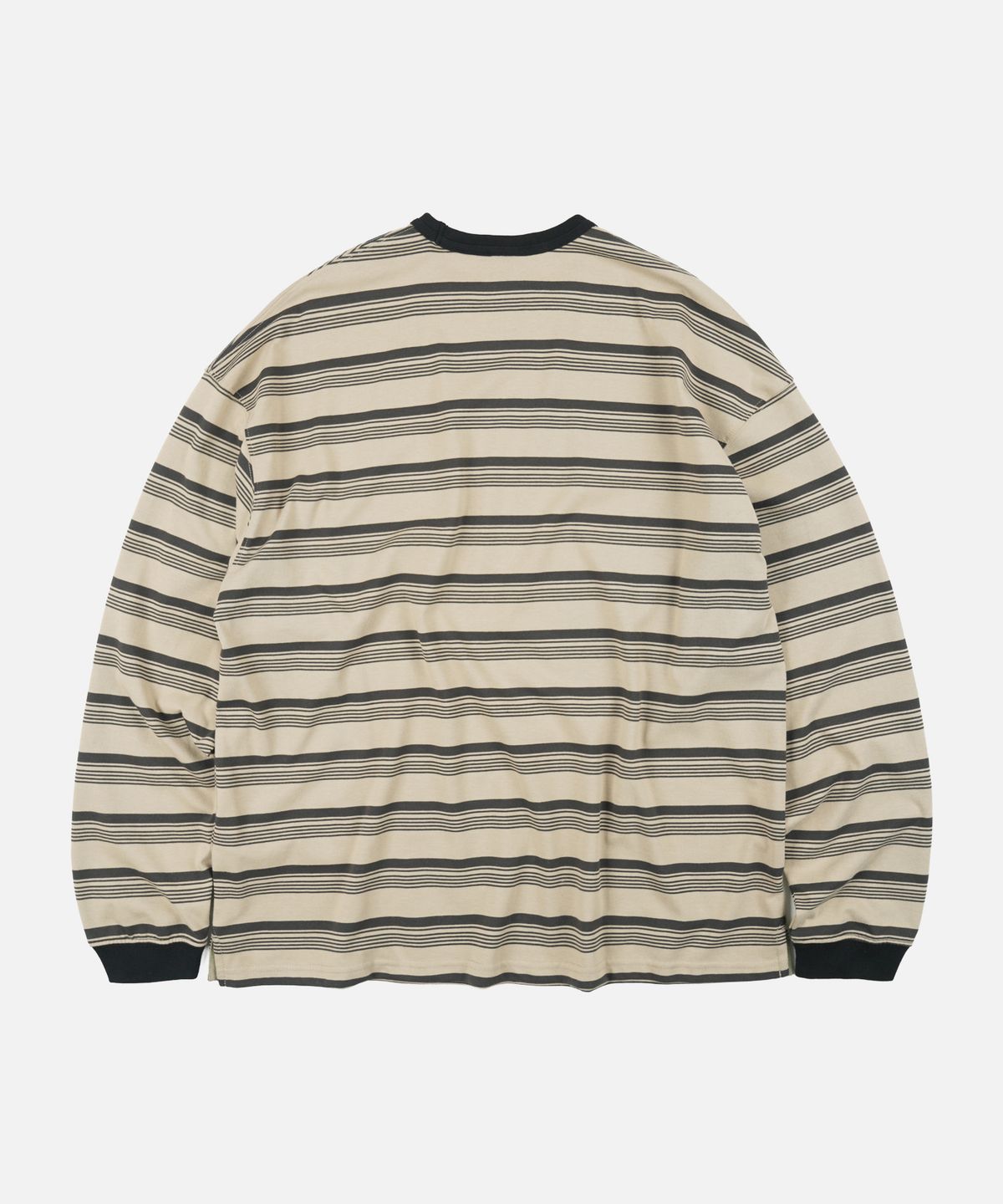 프리즘웍스(FRIZMWORKS) BLOCK STRIPE LONG SLEEVE TEE _ MUD