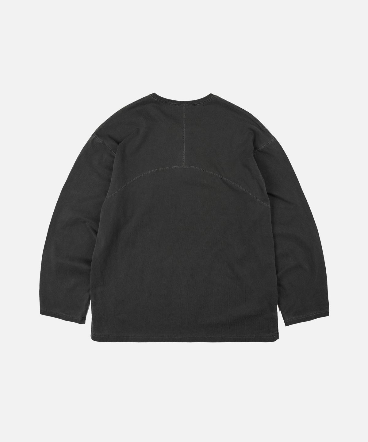 프리즘웍스(FRIZMWORKS) PIGMENT DYEING HENLEY NECK TEE _ CHARCOAL
