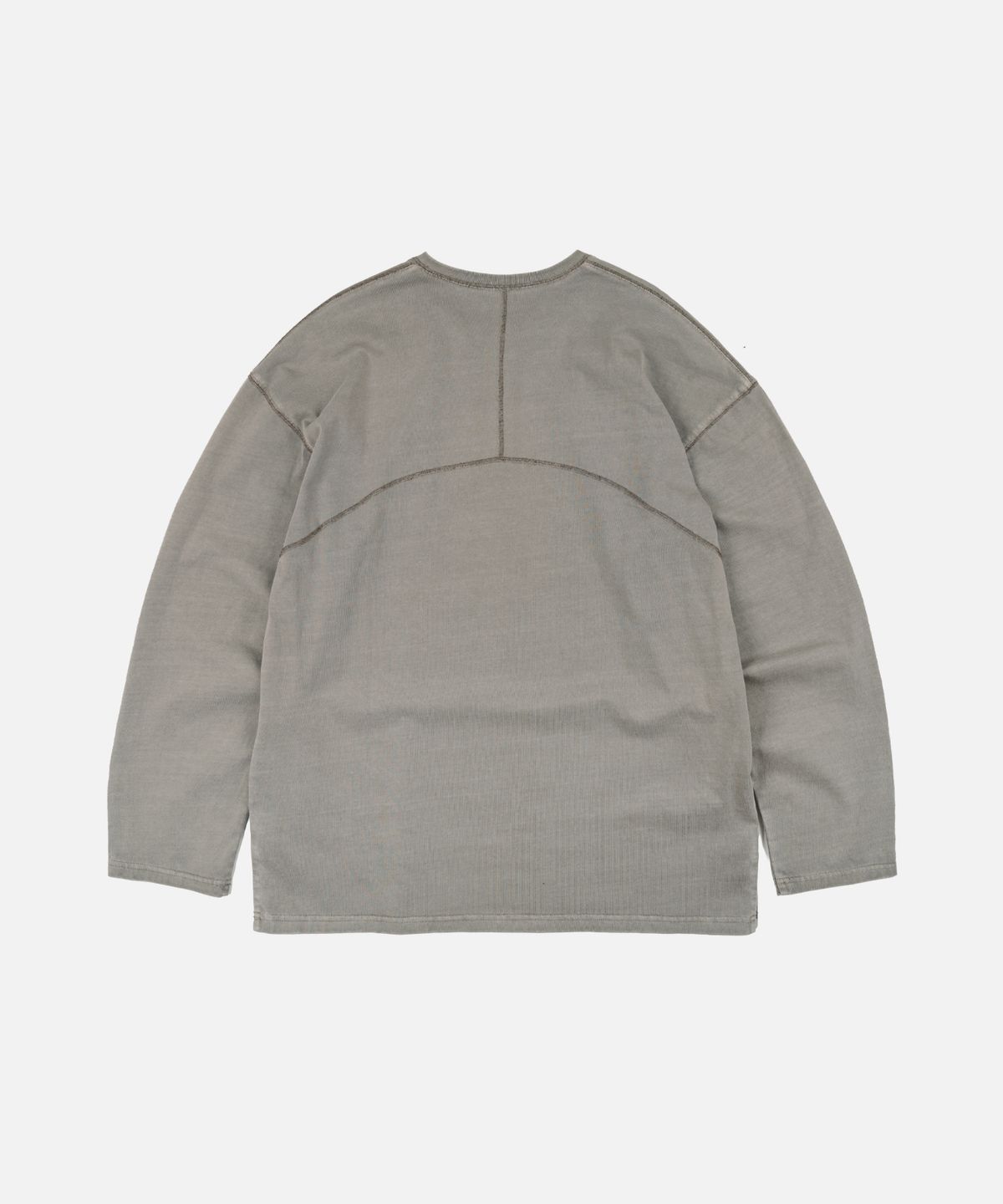 프리즘웍스(FRIZMWORKS) PIGMENT DYEING HENLEY NECK TEE _ WARM GRAY