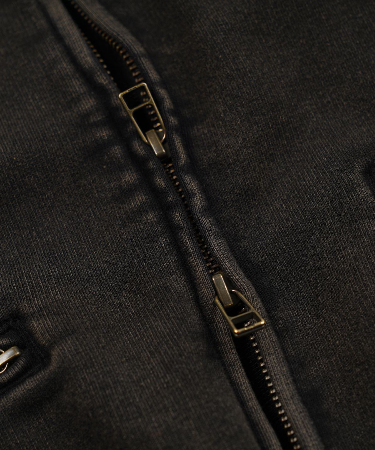 프리즘웍스(FRIZMWORKS) VINTAGE DYEING FULL ZIP SWEAT _ BLACK BROWN