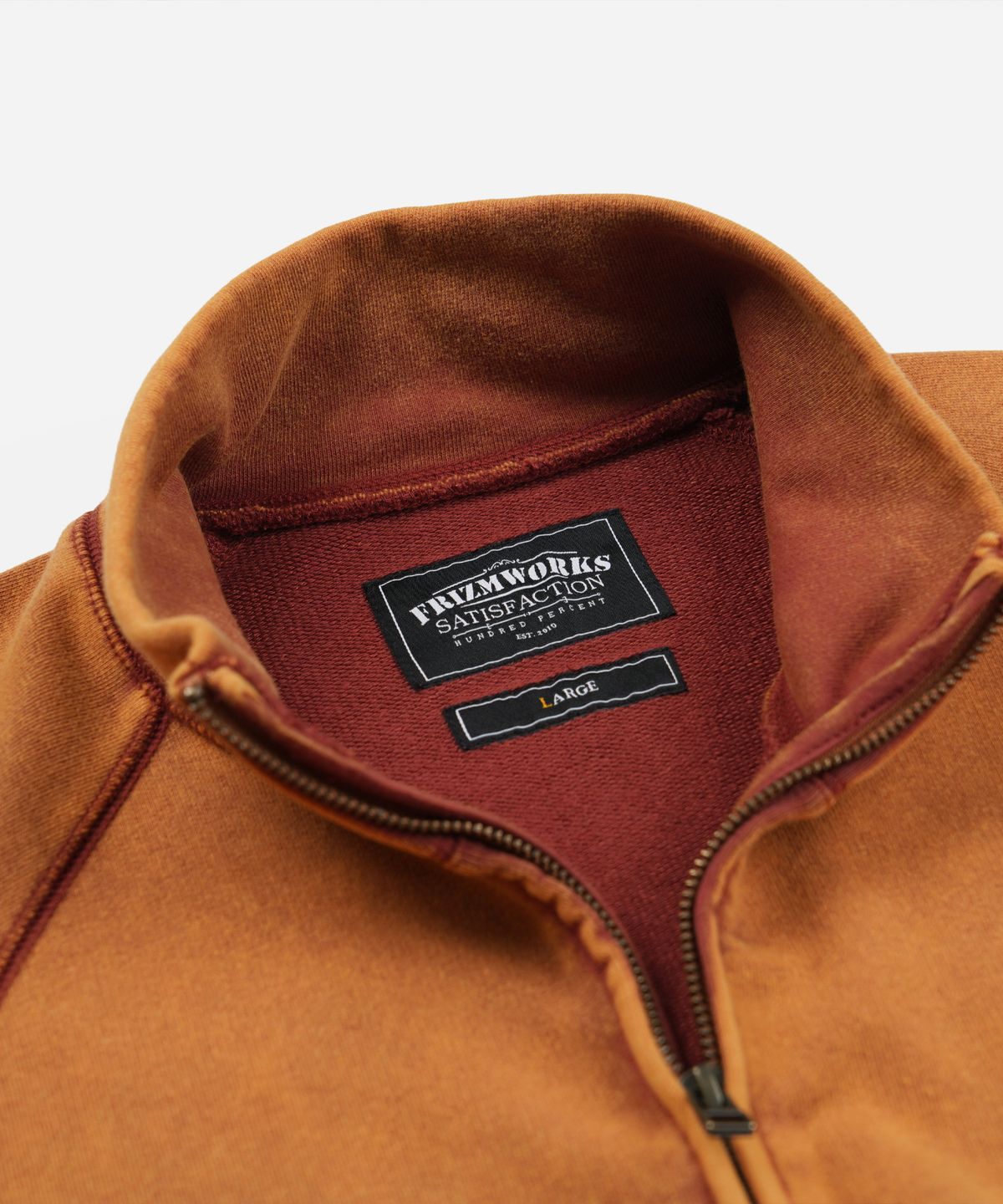 프리즘웍스(FRIZMWORKS) VINTAGE DYEING FULL ZIP SWEAT _ SUNSET