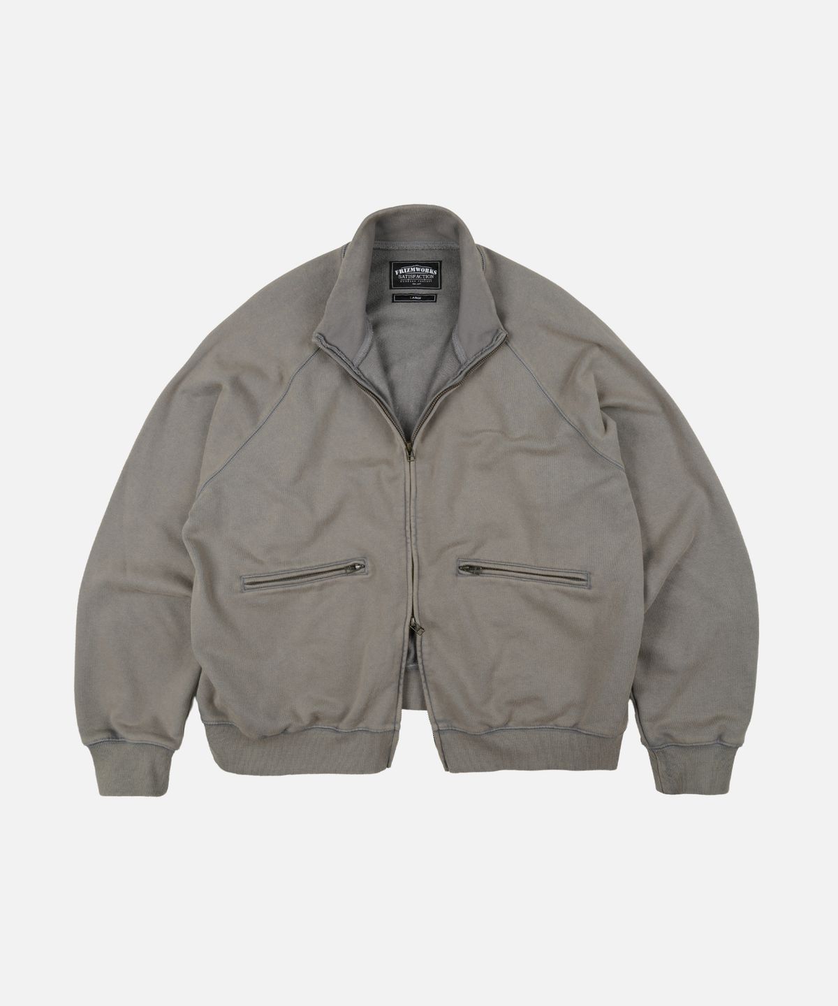 프리즘웍스(FRIZMWORKS) VINTAGE DYEING FULL ZIP SWEAT _ VINTAGE GRAY