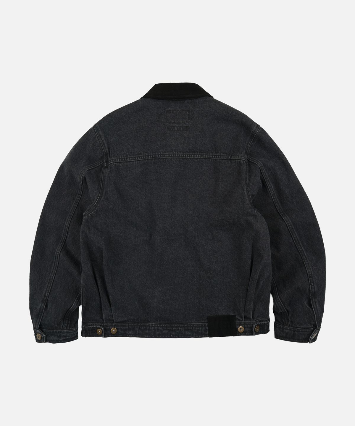 프리즘웍스(FRIZMWORKS) WASHED DENIM TRUCKER JACKET _ BLACK