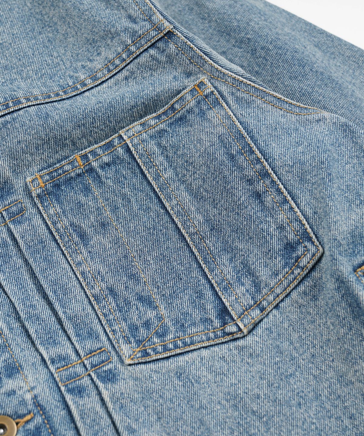 프리즘웍스(FRIZMWORKS) WASHED DENIM TRUCKER JACKET _ BLUE
