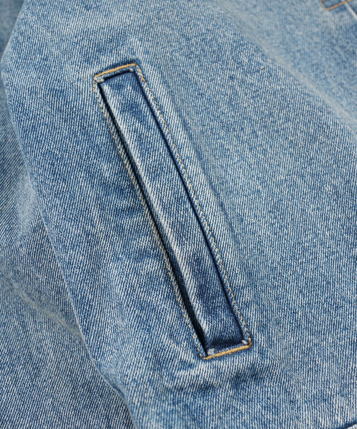 프리즘웍스(FRIZMWORKS) WASHED DENIM TRUCKER JACKET _ BLUE