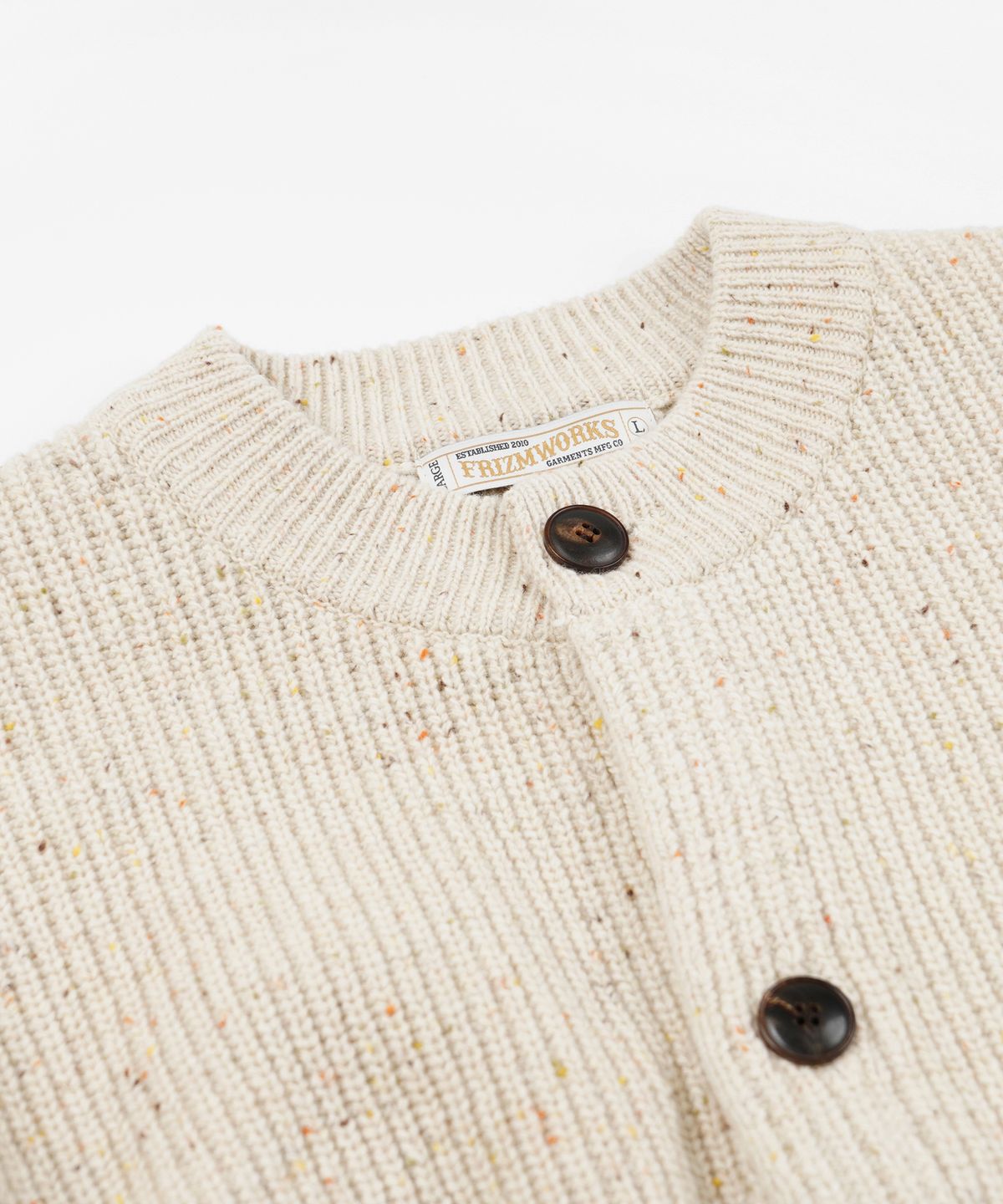 프리즘웍스(FRIZMWORKS) BOCACI WOOL ROUND CARDIGAN _ IVORY