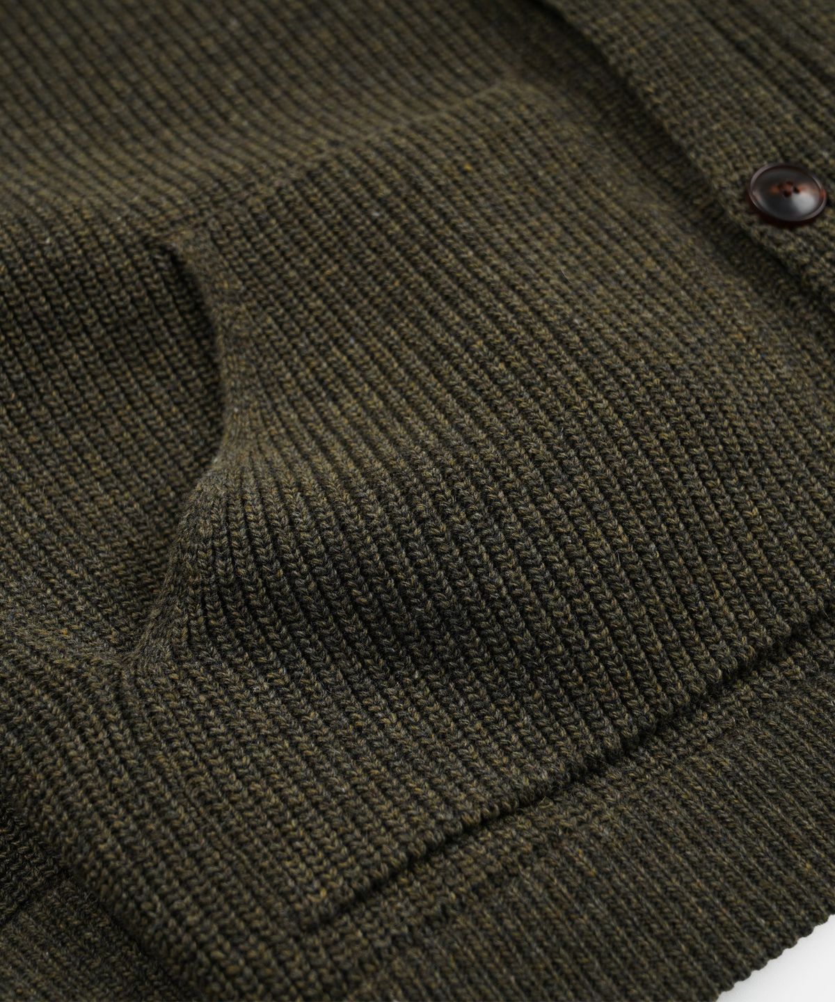 프리즘웍스(FRIZMWORKS) ULTRA HEAVYWEIGHT COLLAR CARDIGAN _ FOREST GREEN