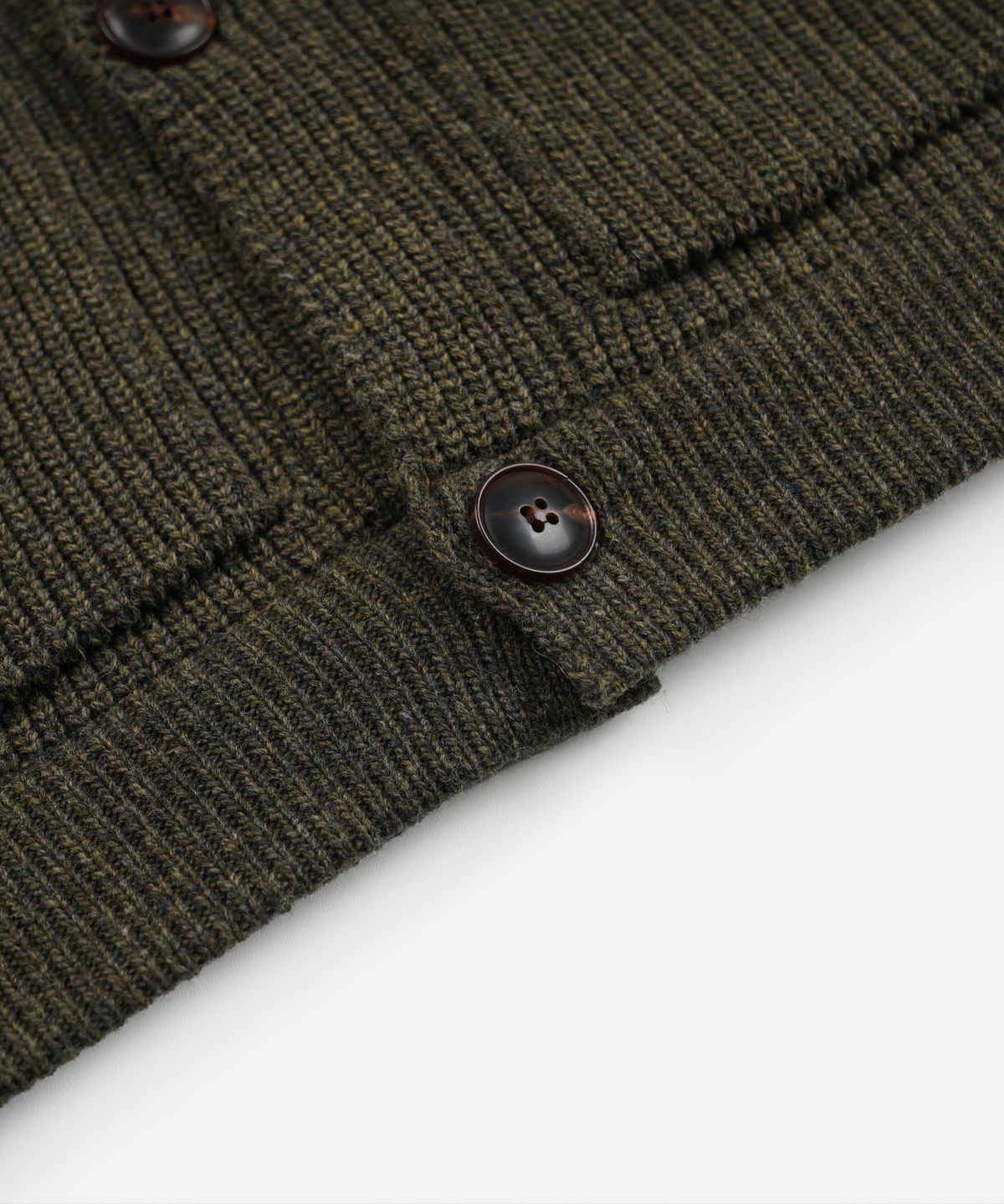 프리즘웍스(FRIZMWORKS) ULTRA HEAVYWEIGHT COLLAR CARDIGAN _ FOREST GREEN