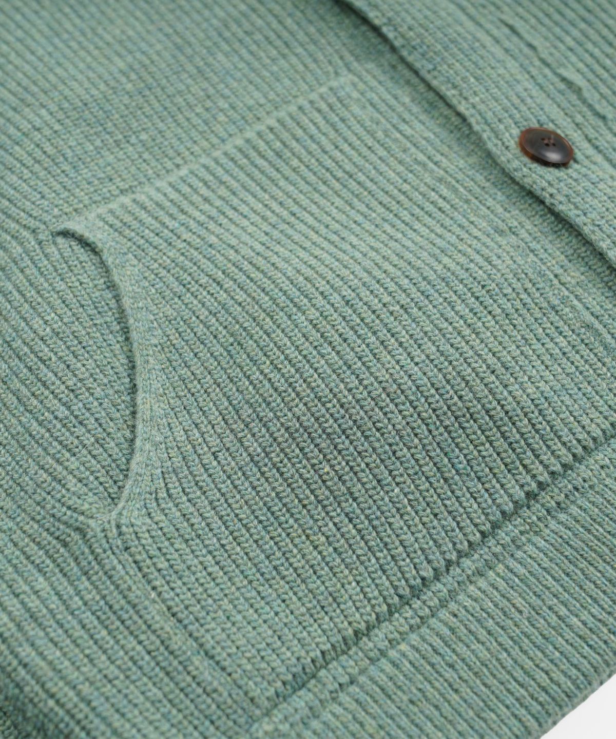 프리즘웍스(FRIZMWORKS) ULTRA HEAVYWEIGHT COLLAR CARDIGAN _ JADE GREEN
