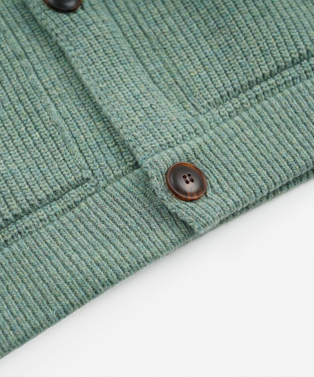 프리즘웍스(FRIZMWORKS) ULTRA HEAVYWEIGHT COLLAR CARDIGAN _ JADE GREEN