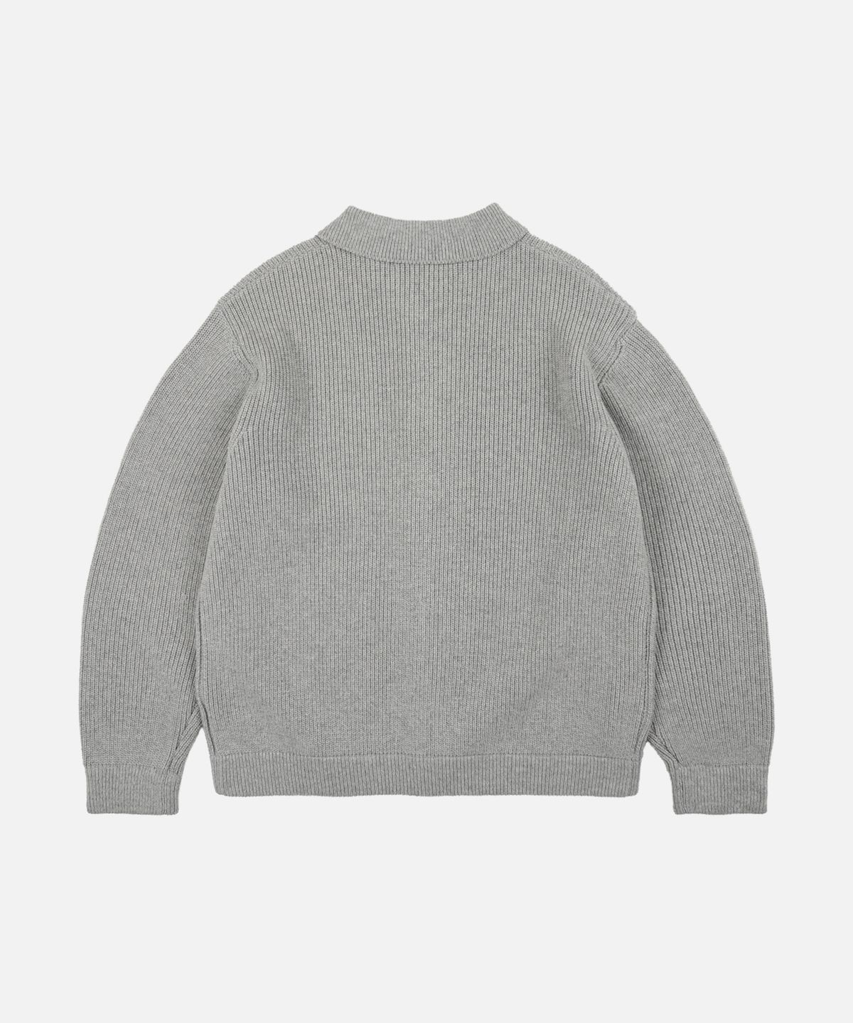 프리즘웍스(FRIZMWORKS) ULTRA HEAVYWEIGHT COLLAR CARDIGAN _ LIGHT GRAY