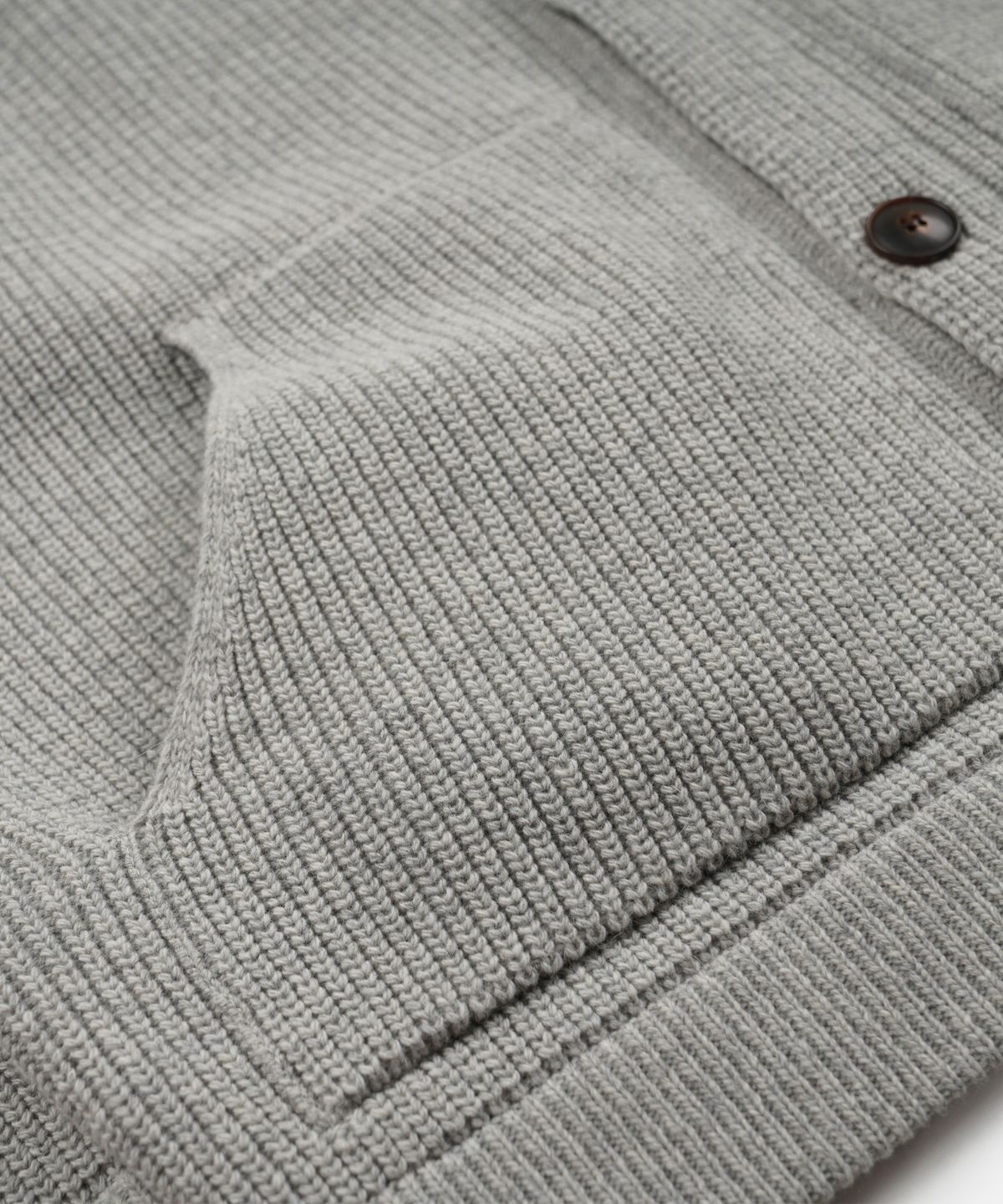 프리즘웍스(FRIZMWORKS) ULTRA HEAVYWEIGHT COLLAR CARDIGAN _ LIGHT GRAY