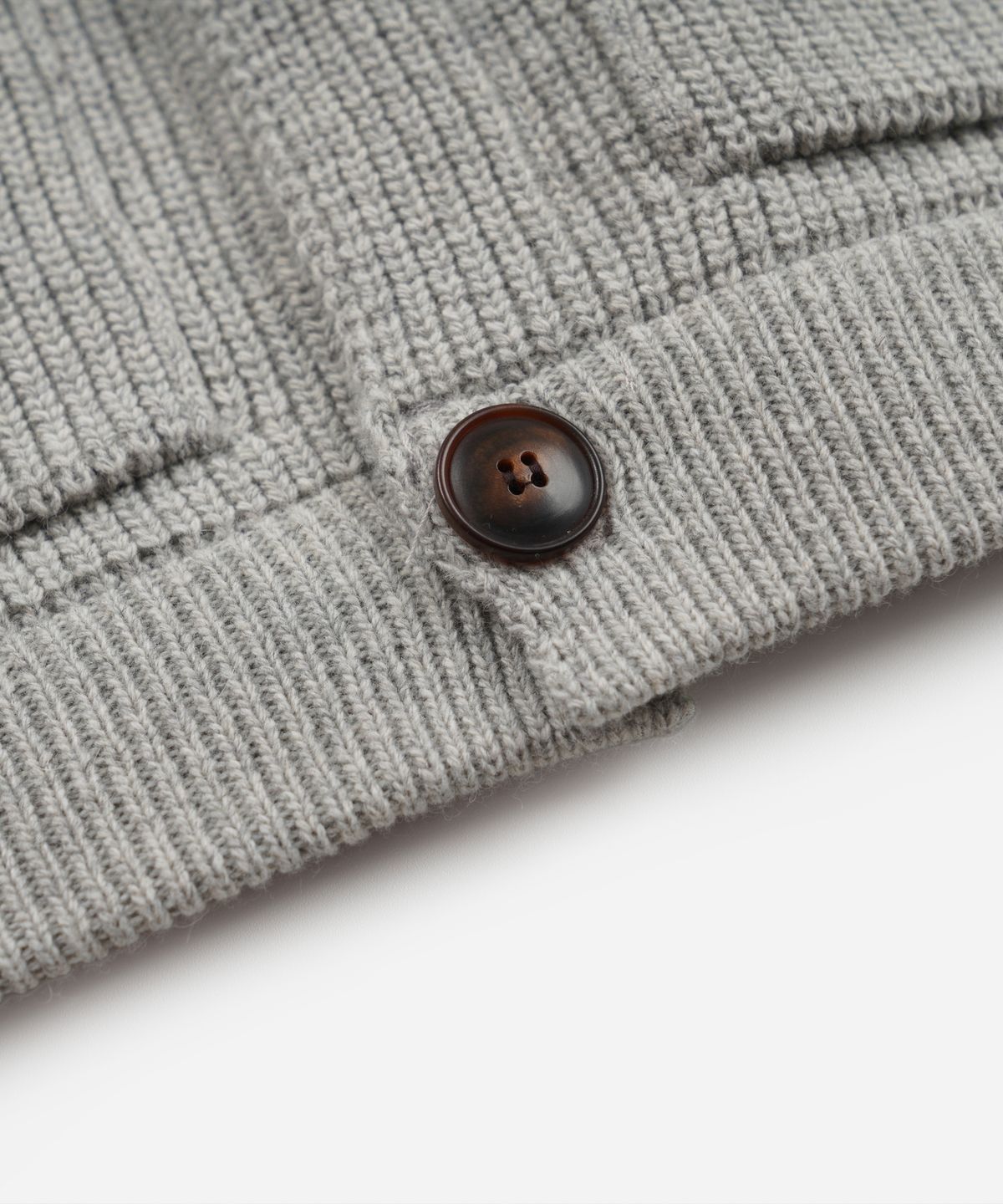 프리즘웍스(FRIZMWORKS) ULTRA HEAVYWEIGHT COLLAR CARDIGAN _ LIGHT GRAY