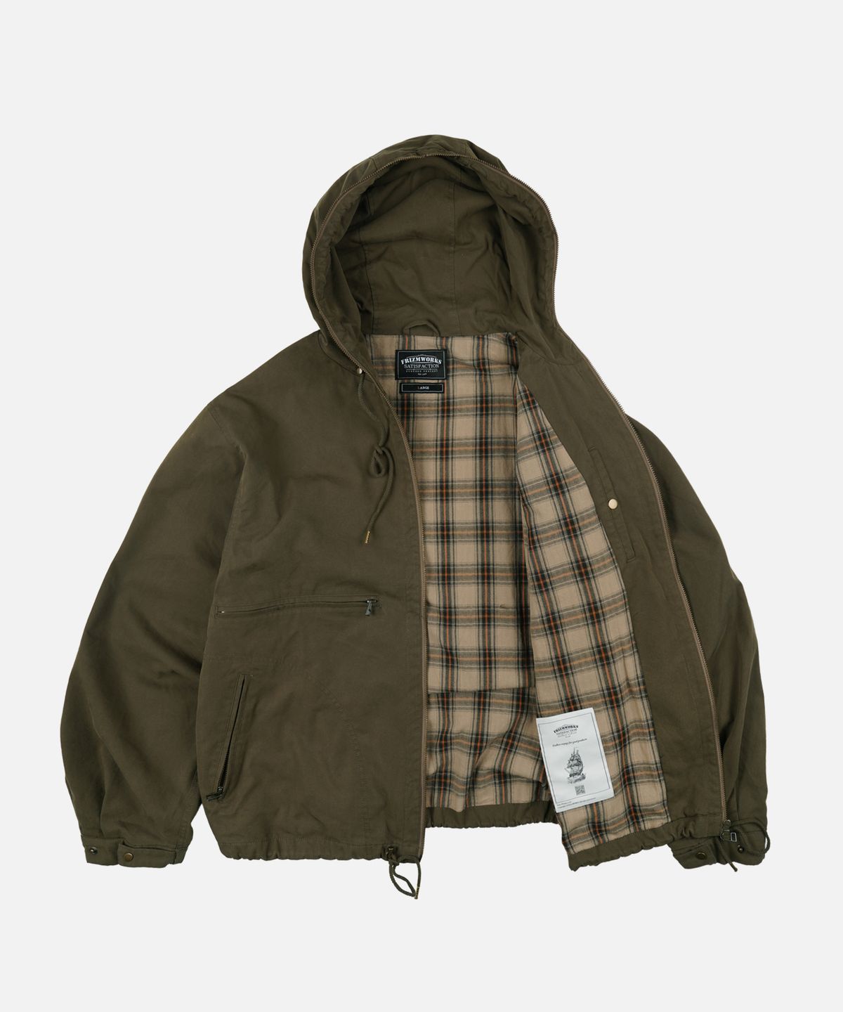 프리즘웍스(FRIZMWORKS) SAILING HOODED PARKA _ OLIVE