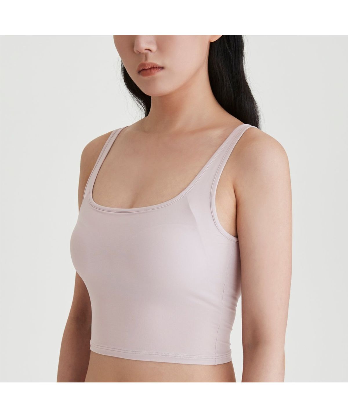 자주(JAJU) 여 720도 스트레치 버터 크롭 브라캐미솔_다크 핑크