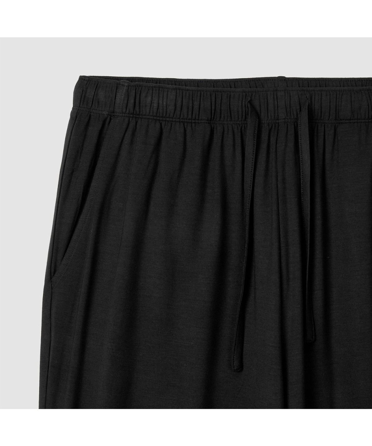 자주(JAJU) 남 레이온 스트레치 10부 라운지 팬츠_블랙