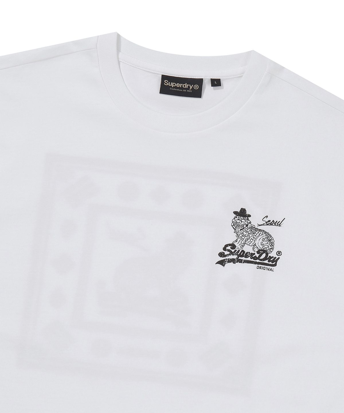 슈퍼드라이(SUPERDRY) 서울 해태 그래픽 티셔츠 화이트