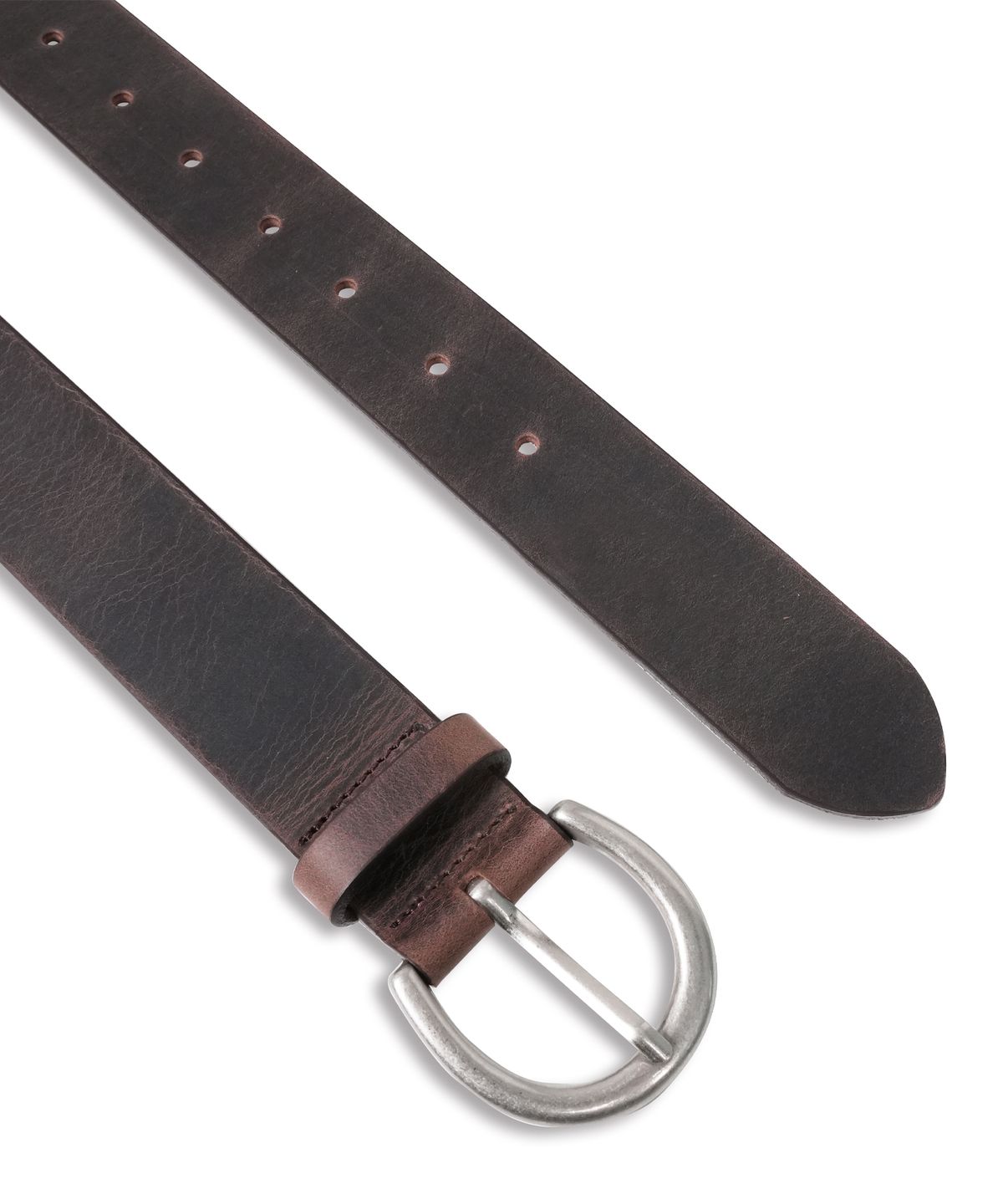 도프셉(DOFFSEPT) Wide Waxed Belt in Brown