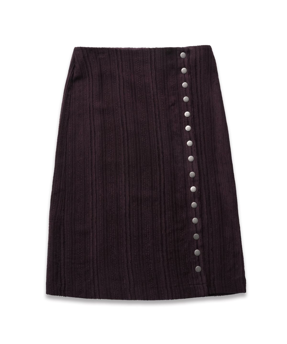 도프셉(DOFFSEPT) Layered Snap Wool Skirt in Purple