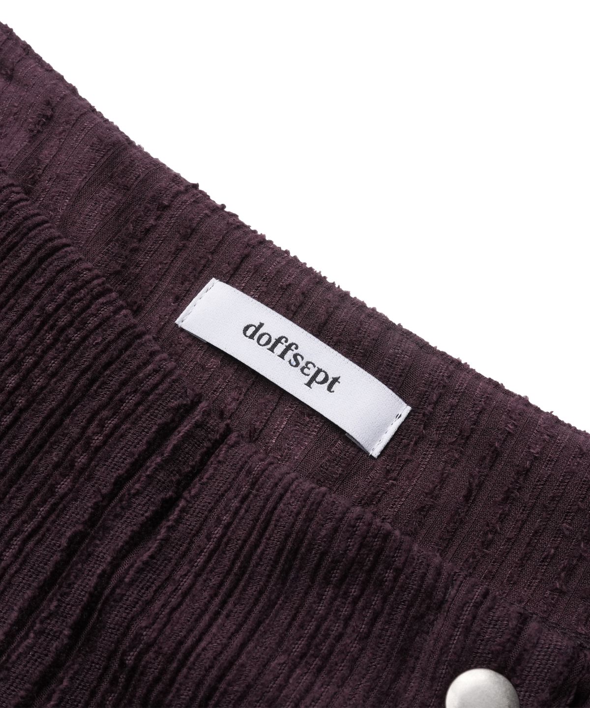 도프셉(DOFFSEPT) Layered Snap Wool Skirt in Purple
