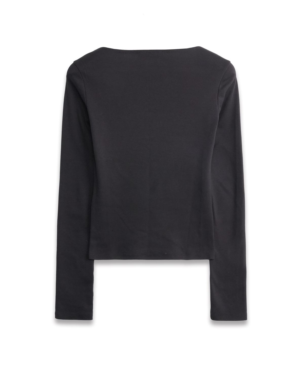 도프셉(DOFFSEPT) Line Boat Neck Long Sleeve in Charcoal
