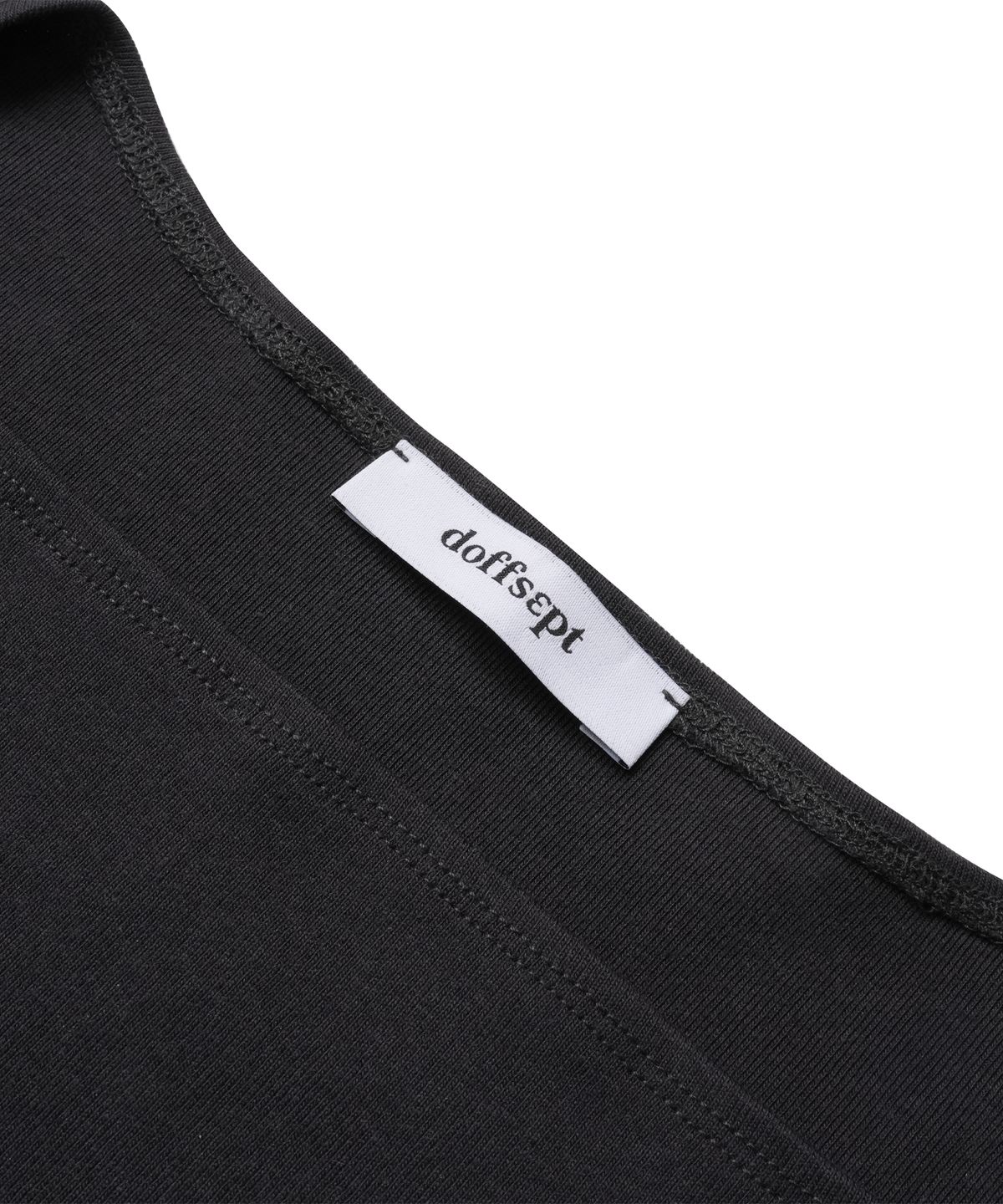 도프셉(DOFFSEPT) Line Boat Neck Long Sleeve in Charcoal