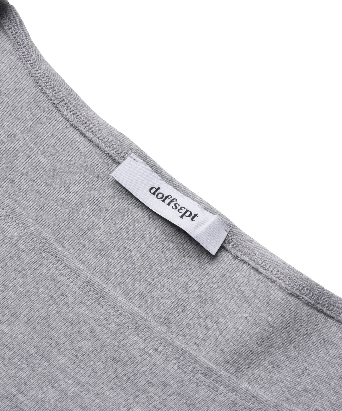 도프셉(DOFFSEPT) Line Boat Neck Long Sleeve in Grey