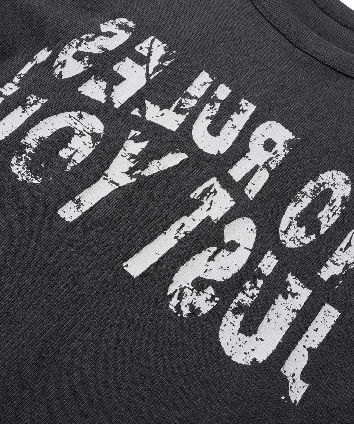 도프셉(DOFFSEPT) Reverse Lettering Long Sleeve in Charcoal